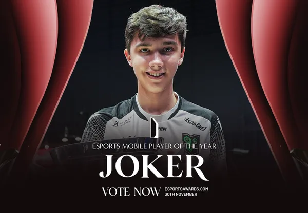 La consacrazione tra i più grandi: per Joker arriva la nomination a Esports Mobile Player of the Year
